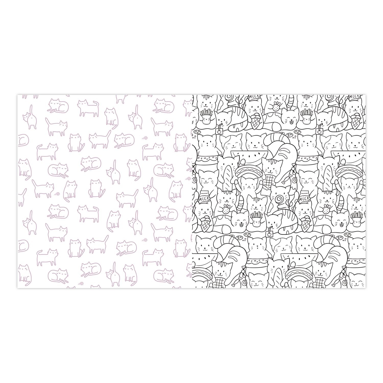 Kawaii Kitties Coloring Book, All Ages, 128 Pages