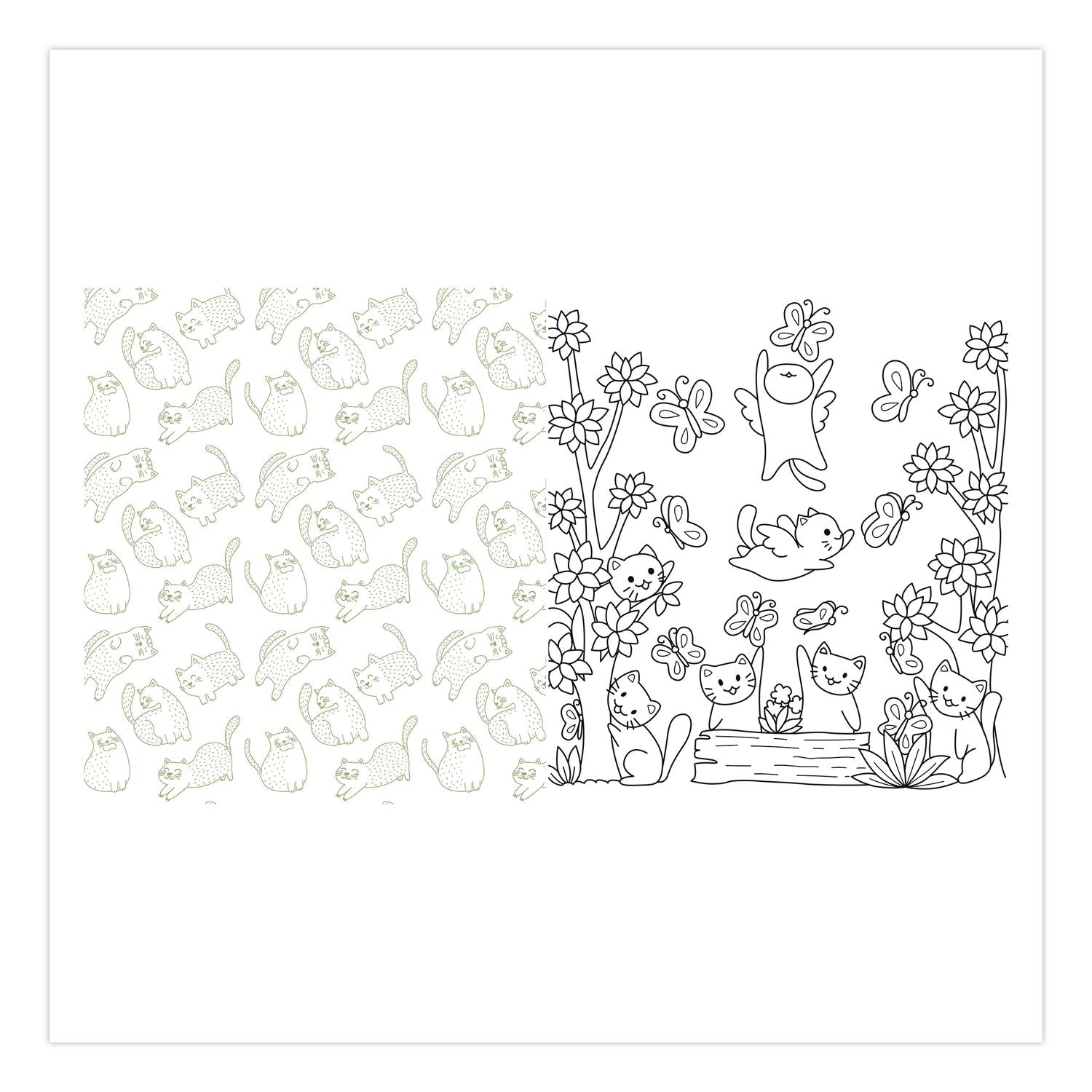 Kawaii Kitties Coloring Book, All Ages, 128 Pages