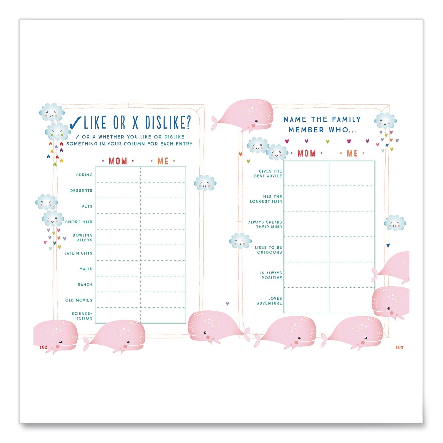 Mom And Me Interactive Journal Second Edition, Pink/Blue/Yellow Graphic Design Cover, (204) 8 X 6 Sheets