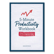 5-Minute Productivity Workbook Journal, White/Blue/Red Cover, (192) 8 X 6 Sheets