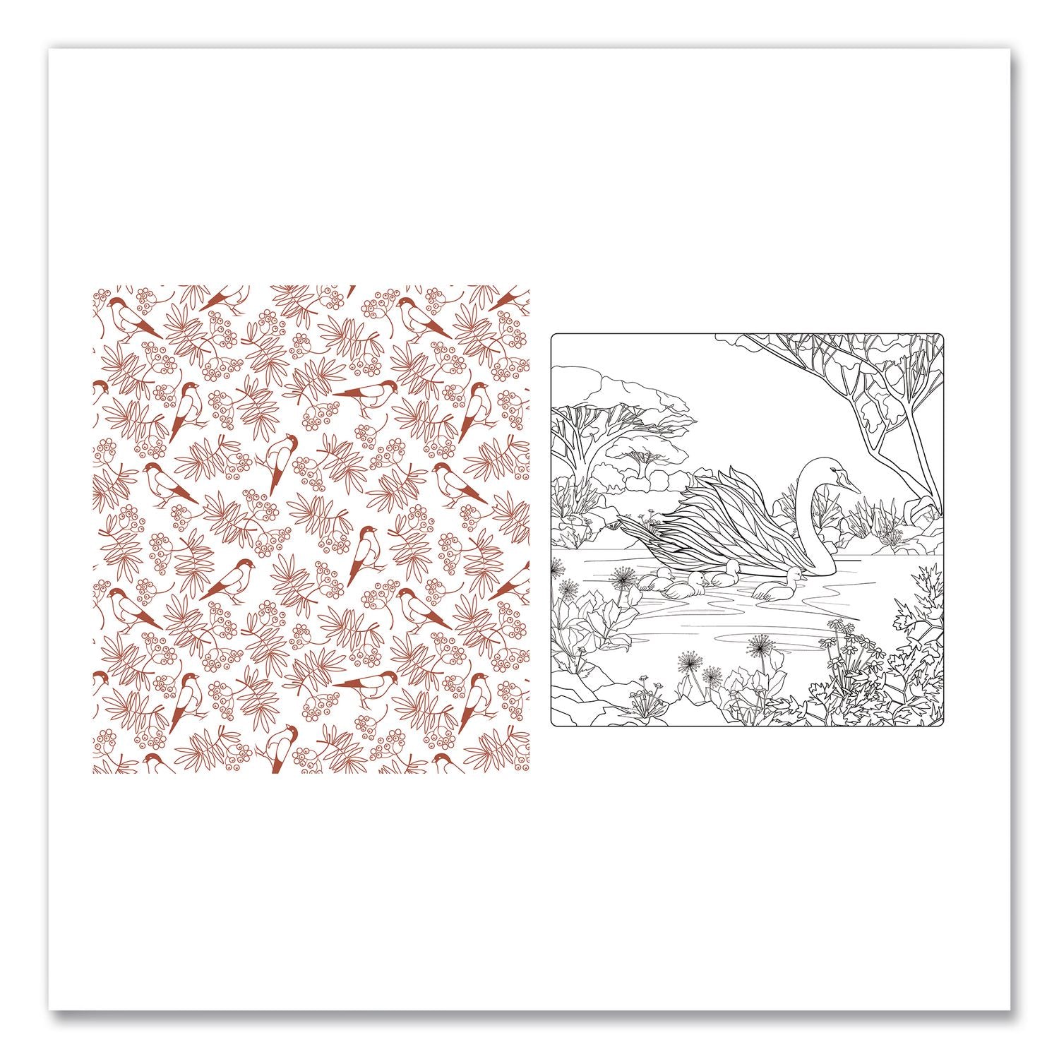 Beautiful Nature Coloring Book, All Ages, 128 Pages
