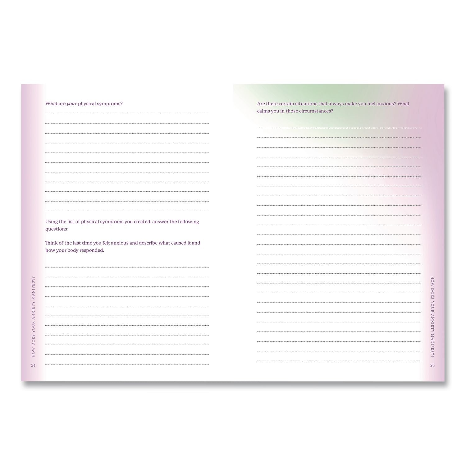 Overcome Your Anxiety Guided Journal, Aqua/Cream Cover, (192) 8 X 6 Sheets