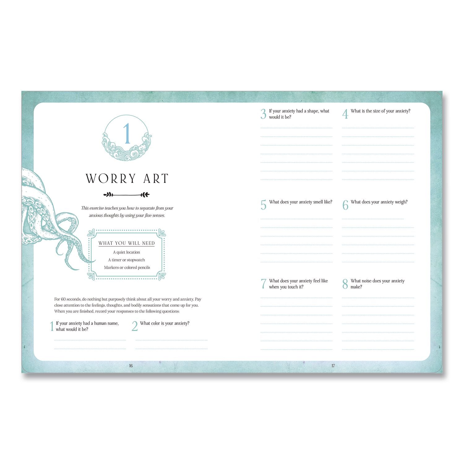 Find Your Calm Anxiety Guided Journal, Green Cover, (160) 8.75 X 6.75 Sheets