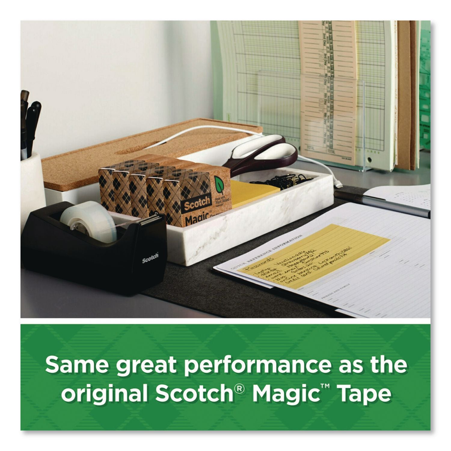 Magic Greener Tape Refill, 1" Core, 0.75" X 25 Yd, Transparent, 6 Rolls/Pack