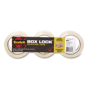 Box Lock Packaging And Shipping Tape, 3" Core, 1.88" X 38.2 Yd, Clear, 3/Pack