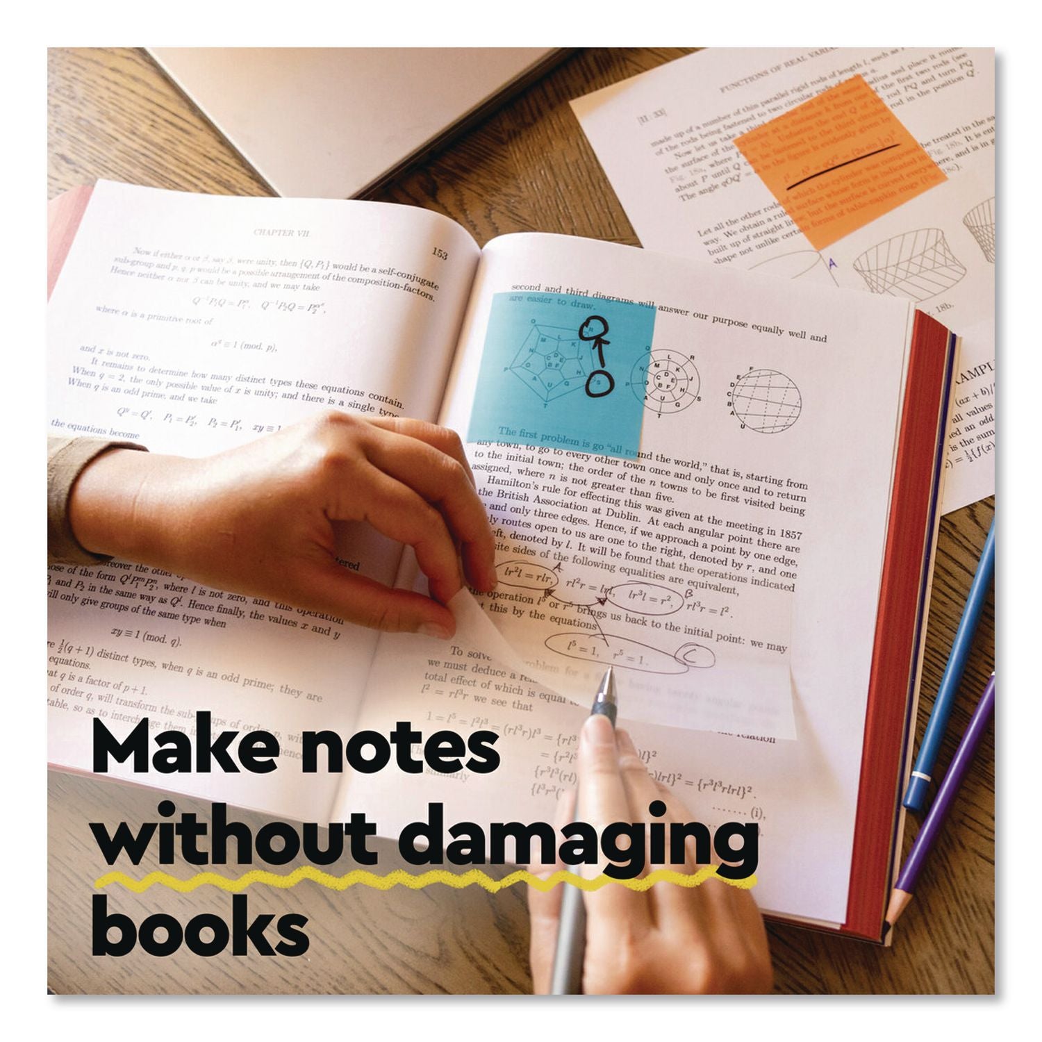 Transparent Notes, 2.88" X 2.88", Assorted Colors (Transparent Blue And Clear), 36 Sheets/Pad, 2 Pads/Pack