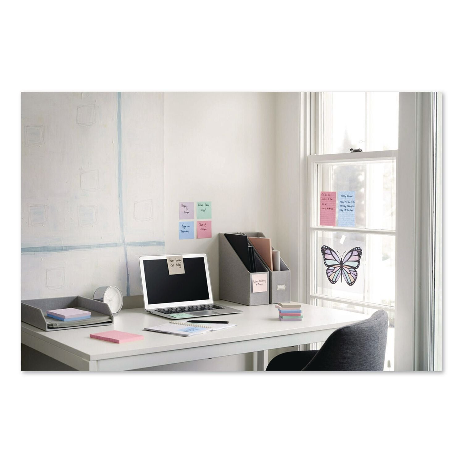 Super Sticky Notes, 3" X 3", Randomly Assorted Energy Boost And Playful Primaries Colors, 45 Sheets/Pad, 15 Pads/Pack