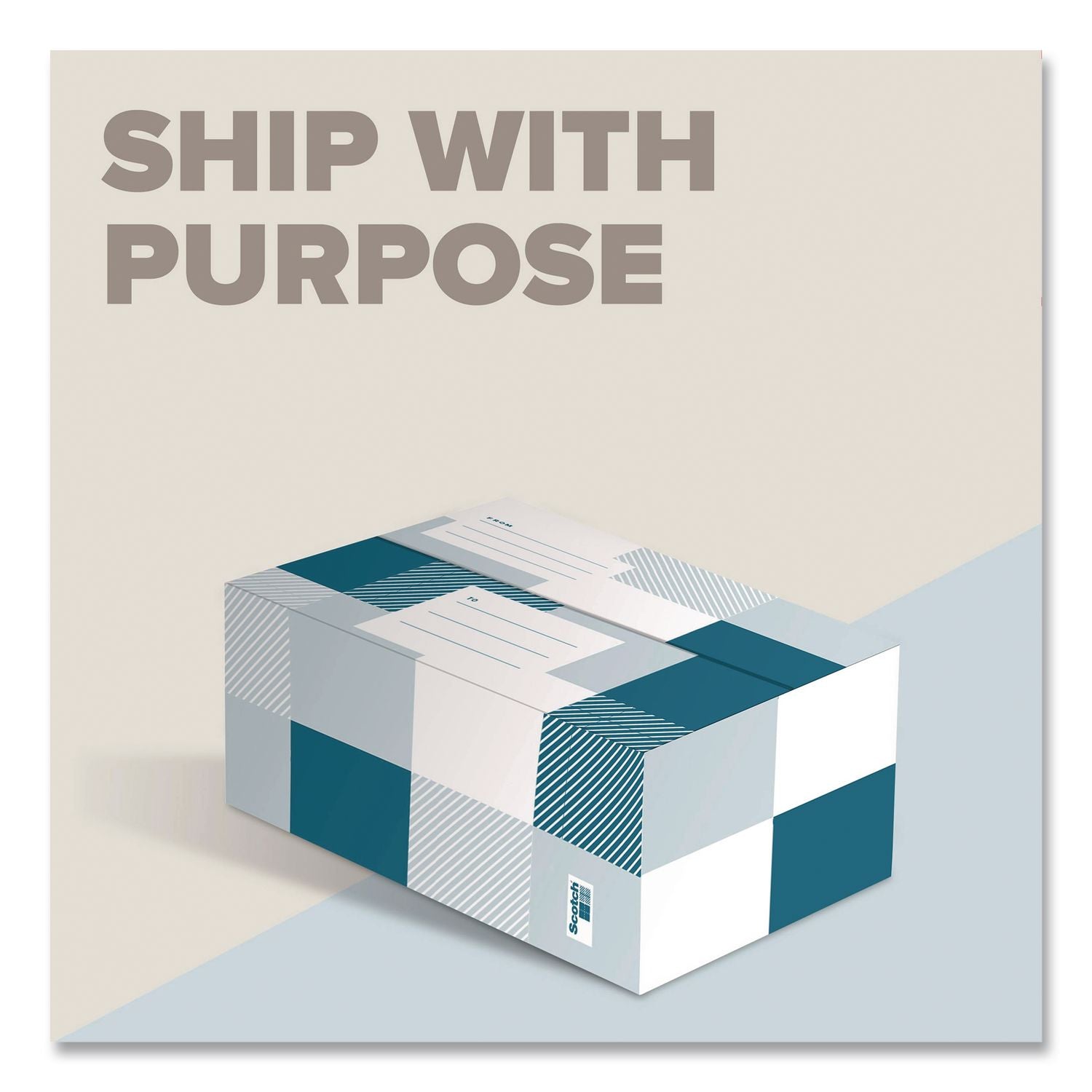 Designer Small Mailing/Shipping Box, 6 X 9 X 3.75, Blue/White Plaid