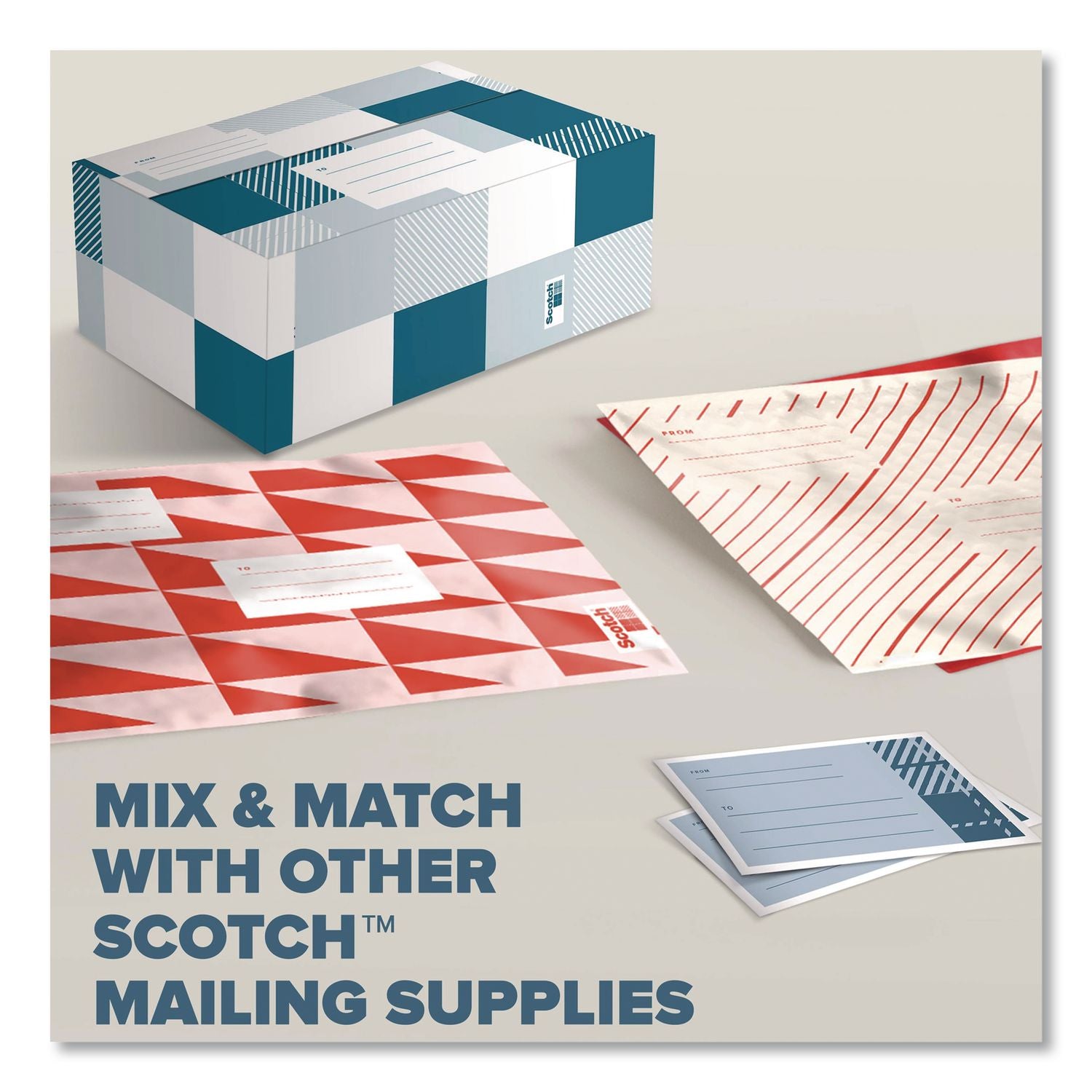 Designer Small Mailing/Shipping Box, 6 X 9 X 3.75, Blue/White Plaid