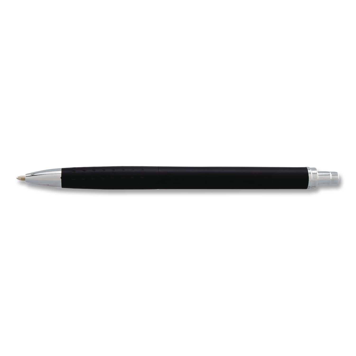 Glidewrite Executive Hybrid Gel Pen, Retractable, Medium 1 Mm, Black Ink, Black/Silver Barrel, 3/Pack