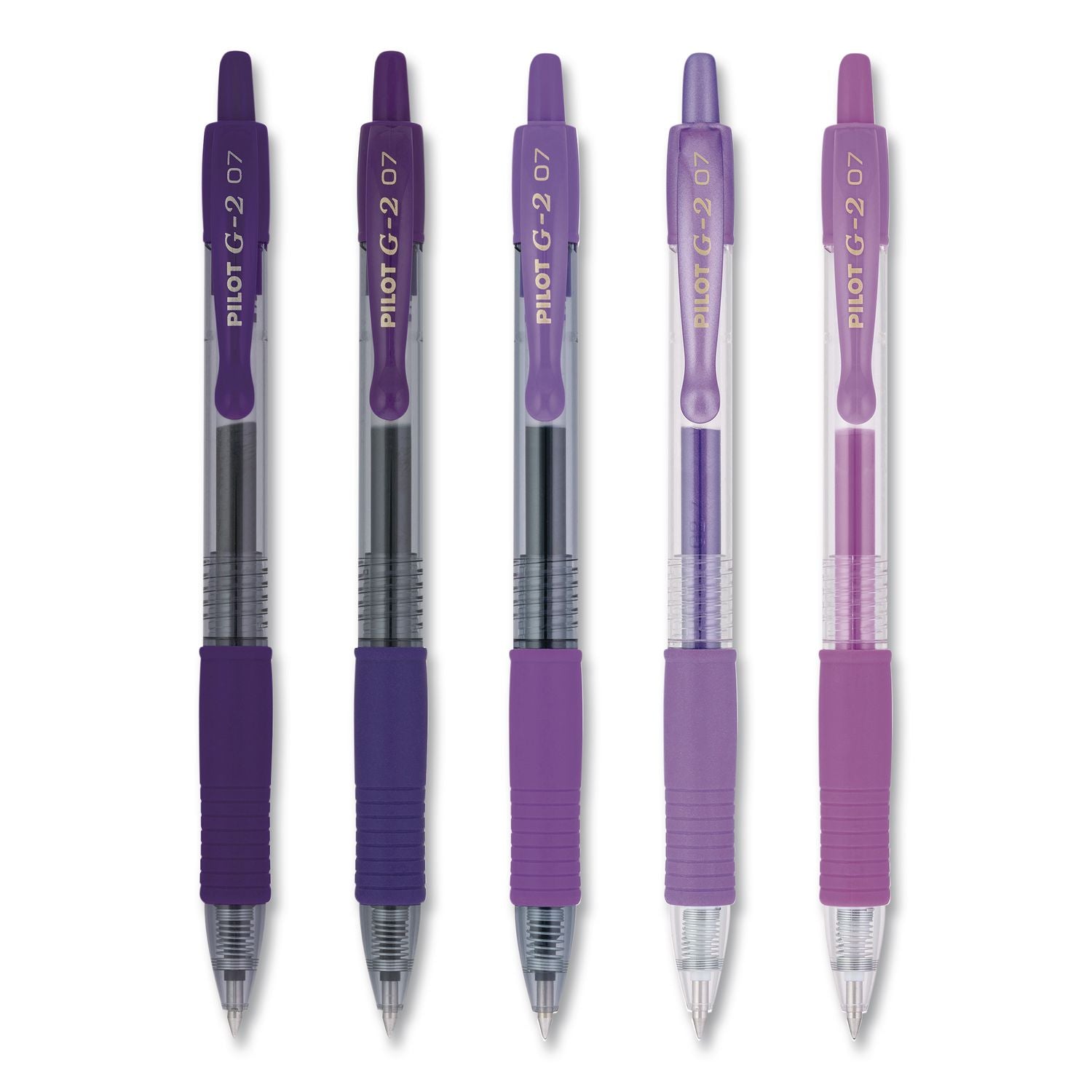 G2 Edge Colors Of Creativity Premium Gel Pens, Shades Of Purple, Retractable, Fine 0.7 Mm, Assorted Ink/Barrel Colors, 5/Pack