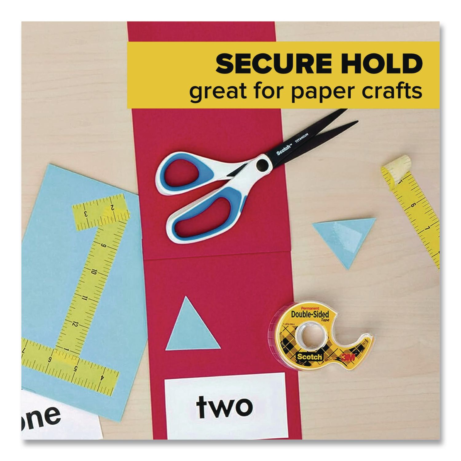 Double-Sided Permanent Tape In Handheld Dispenser, 1" Core, 0.5" X 11.11 Yds, Clear, 2/Pack