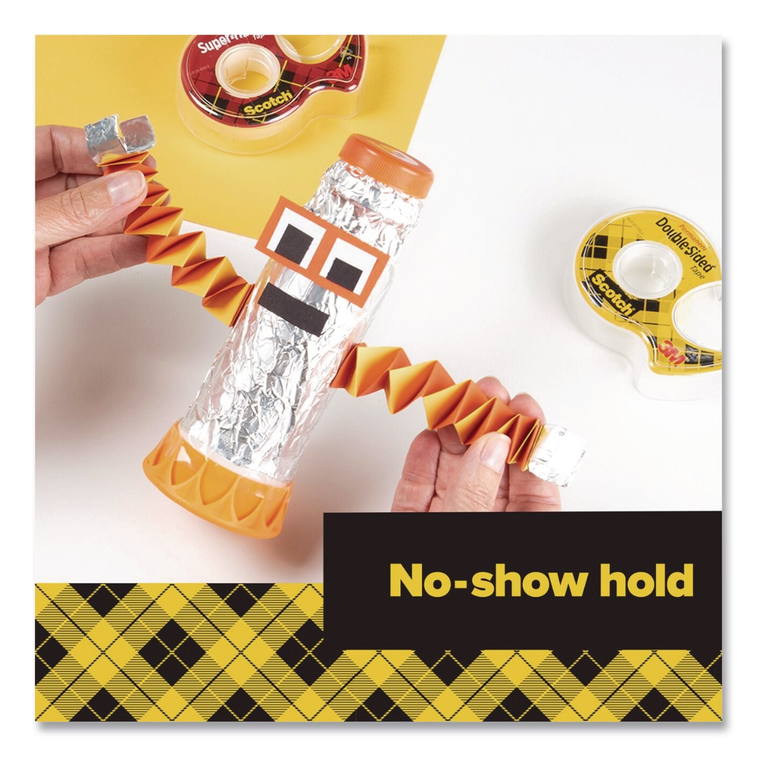 Double-Sided Permanent Tape In Handheld Dispenser, 1" Core, 0.5" X 11.11 Yds, Clear, 2/Pack