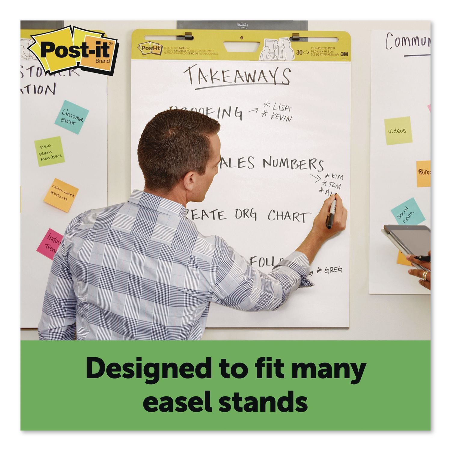 Self-Stick Easel Pads, Vertical Orientation, (30) White 25 X 30 Sheets, 8/Pack