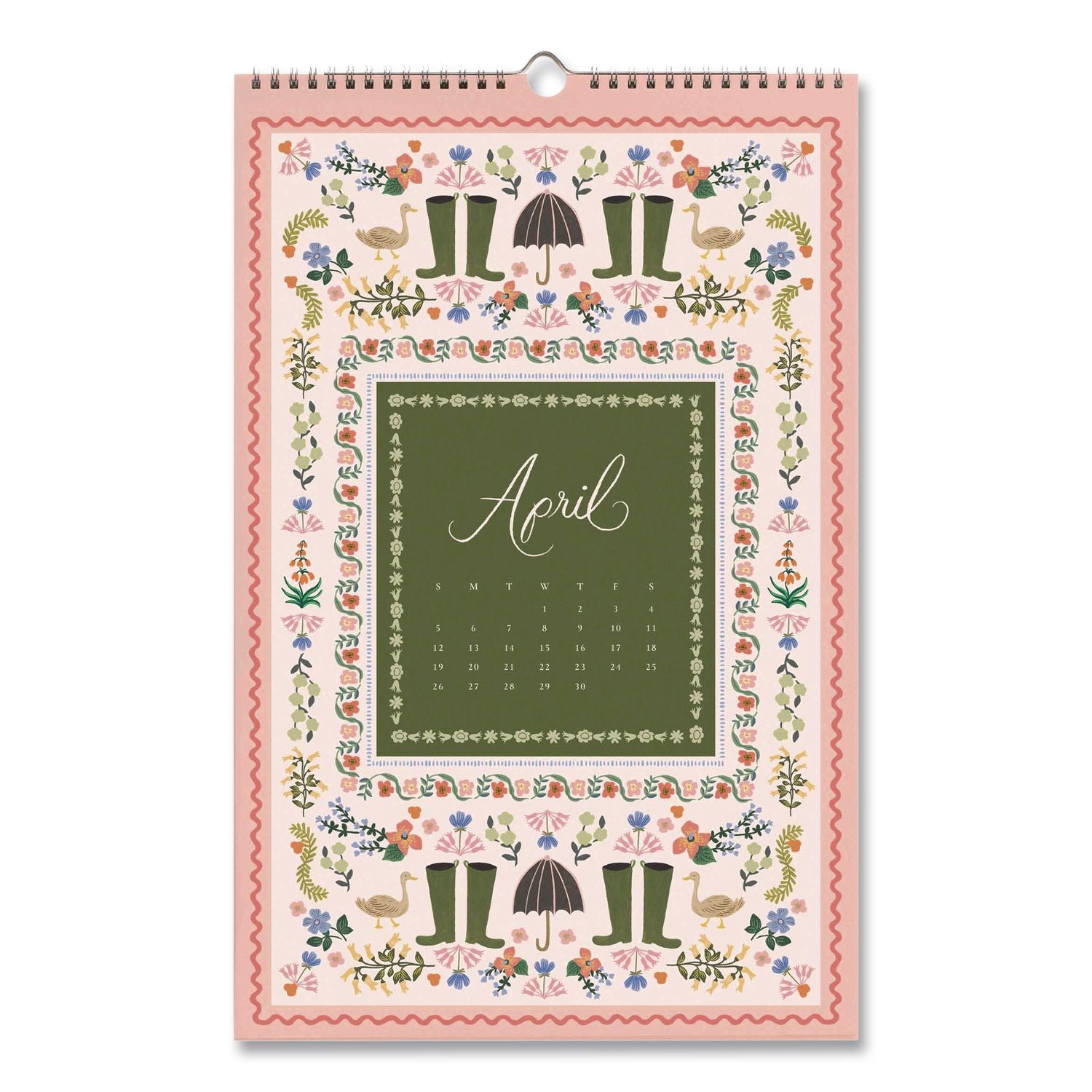 Flora Monthly Wall Calendar, 11 X 17, Multicolor Sheets, 12-Month (Jan To Dec): 2026