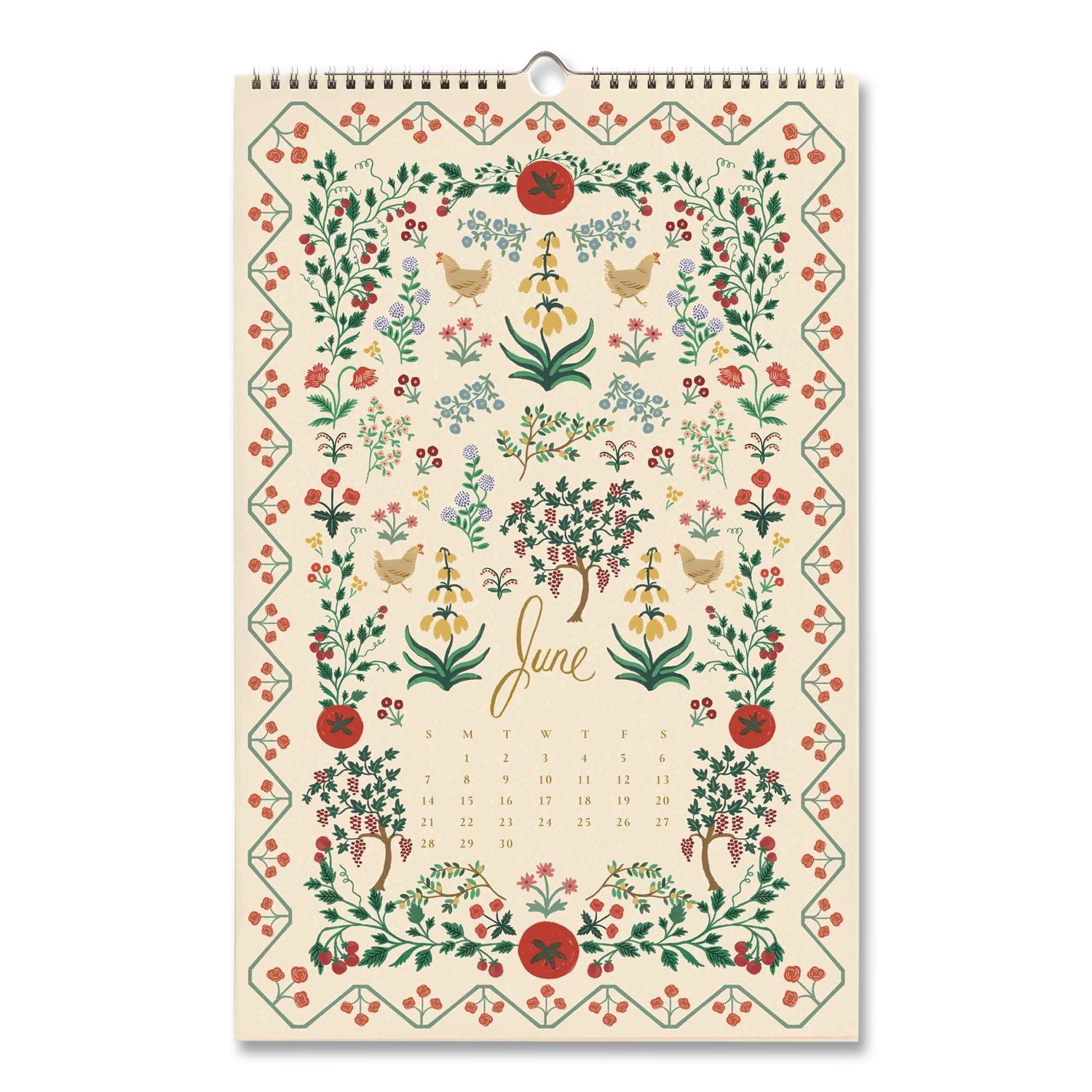 Flora Monthly Wall Calendar, 11 X 17, Multicolor Sheets, 12-Month (Jan To Dec): 2026