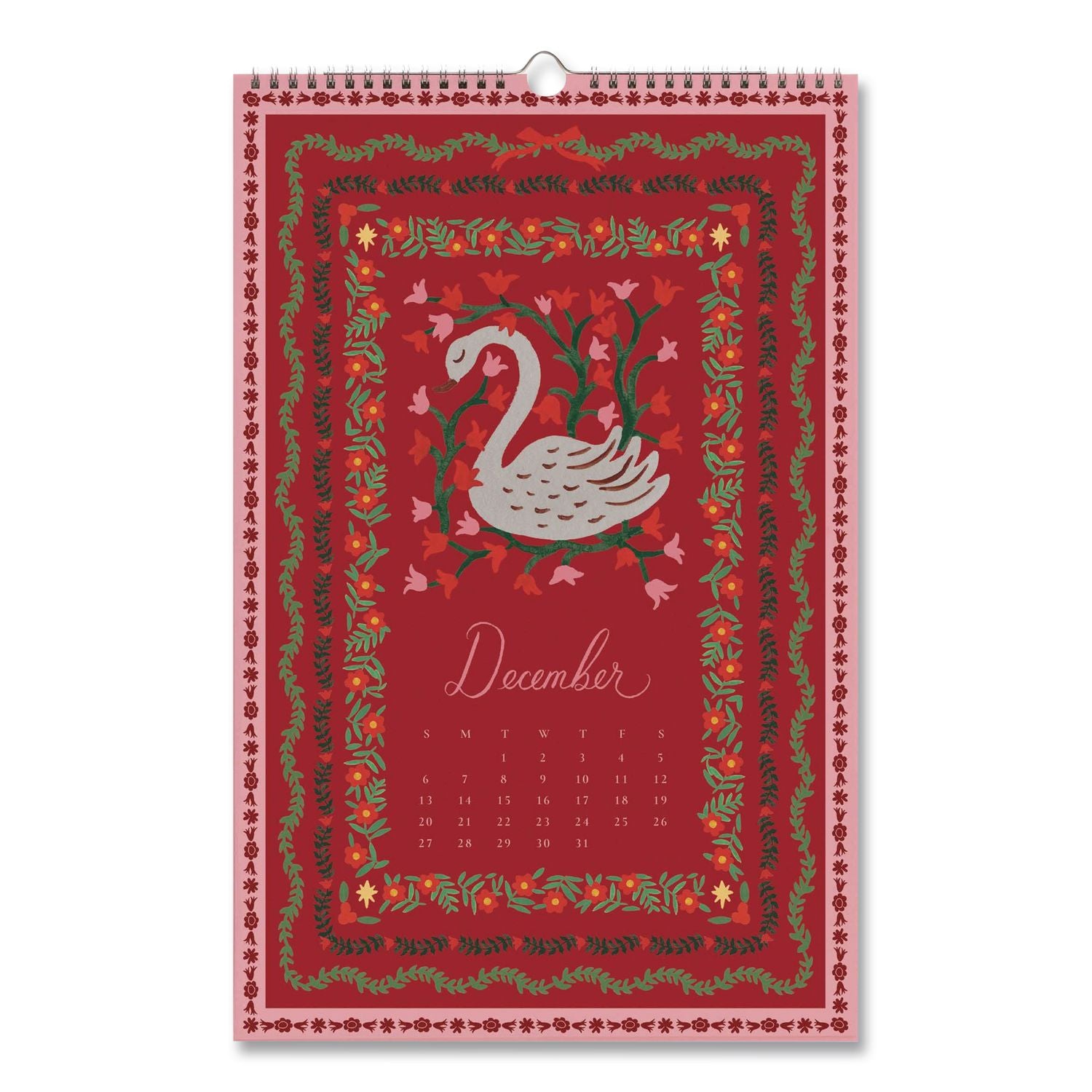 Flora Monthly Wall Calendar, 11 X 17, Multicolor Sheets, 12-Month (Jan To Dec): 2026