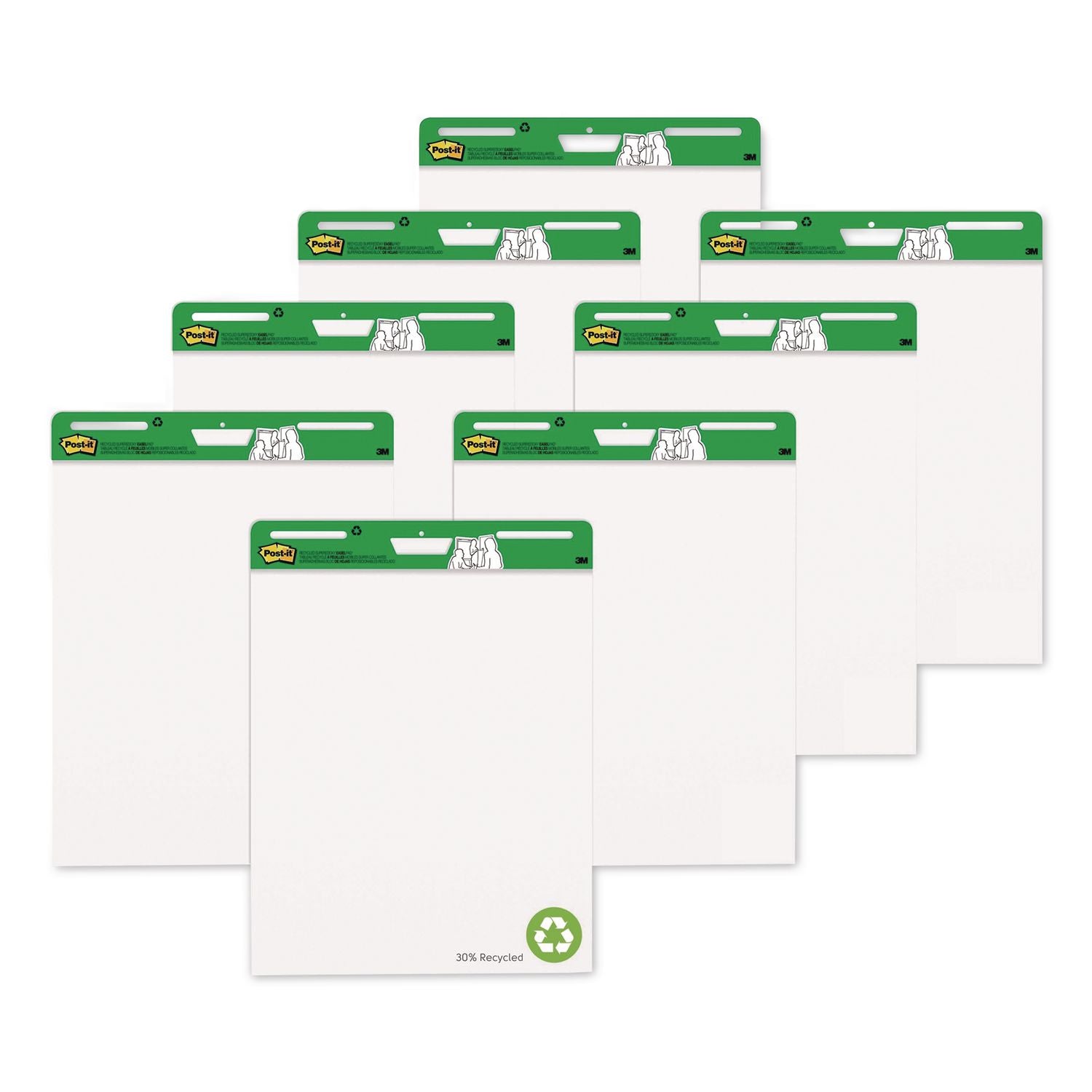 Self-Stick Easel Pads, Vertical Orientation, (30) White 25 X 30 Sheets, 8/Pack
