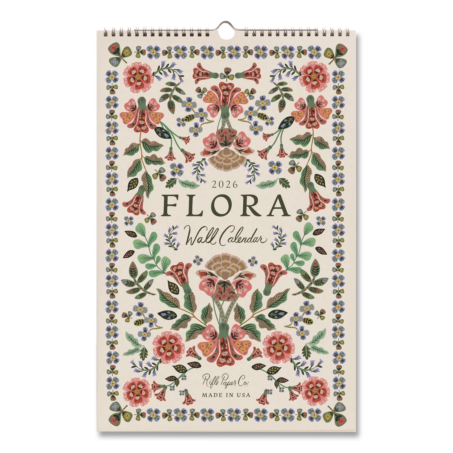 Flora Monthly Wall Calendar, 11 X 17, Multicolor Sheets, 12-Month (Jan To Dec): 2026
