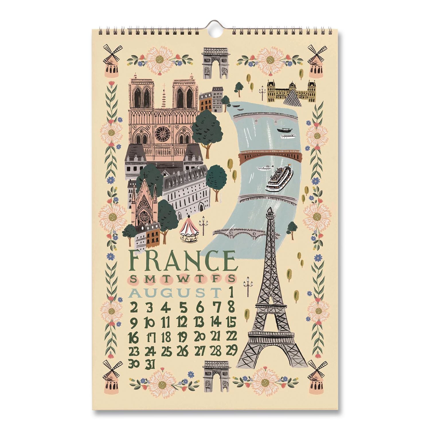 World Travel Monthly Wall Calendar, 11 X 17, Multicolor Sheets, 12-Month (Jan To Dec): 2026