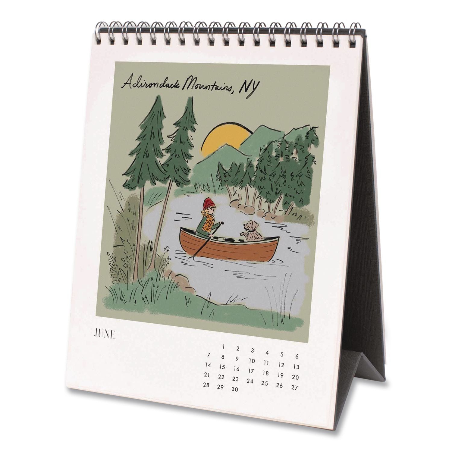 Travel Sketchbook Monthly Desk Calendar, 6 X 7.5, Travel Artwork Sheets, 12-Month (Jan To Dec): 2026