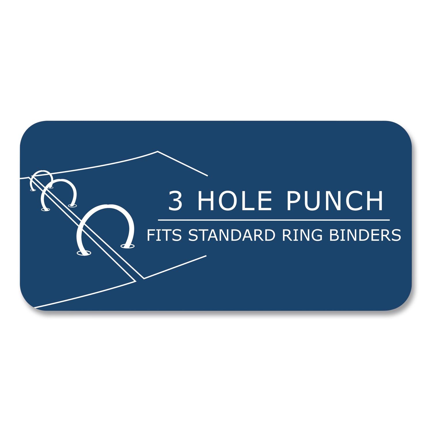 Heavyweight Biobased Filler Paper, Side: 3-Hole, 8.5 X 11, Medium/College Rule, 100/Pack