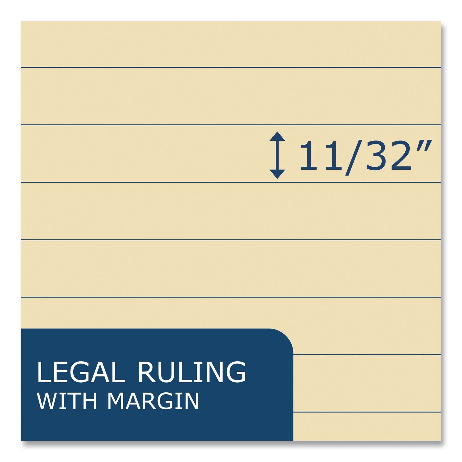 Recycled Legal Pad, Wide/Legal Rule, (40) Canary 8.5 X 11 Sheets