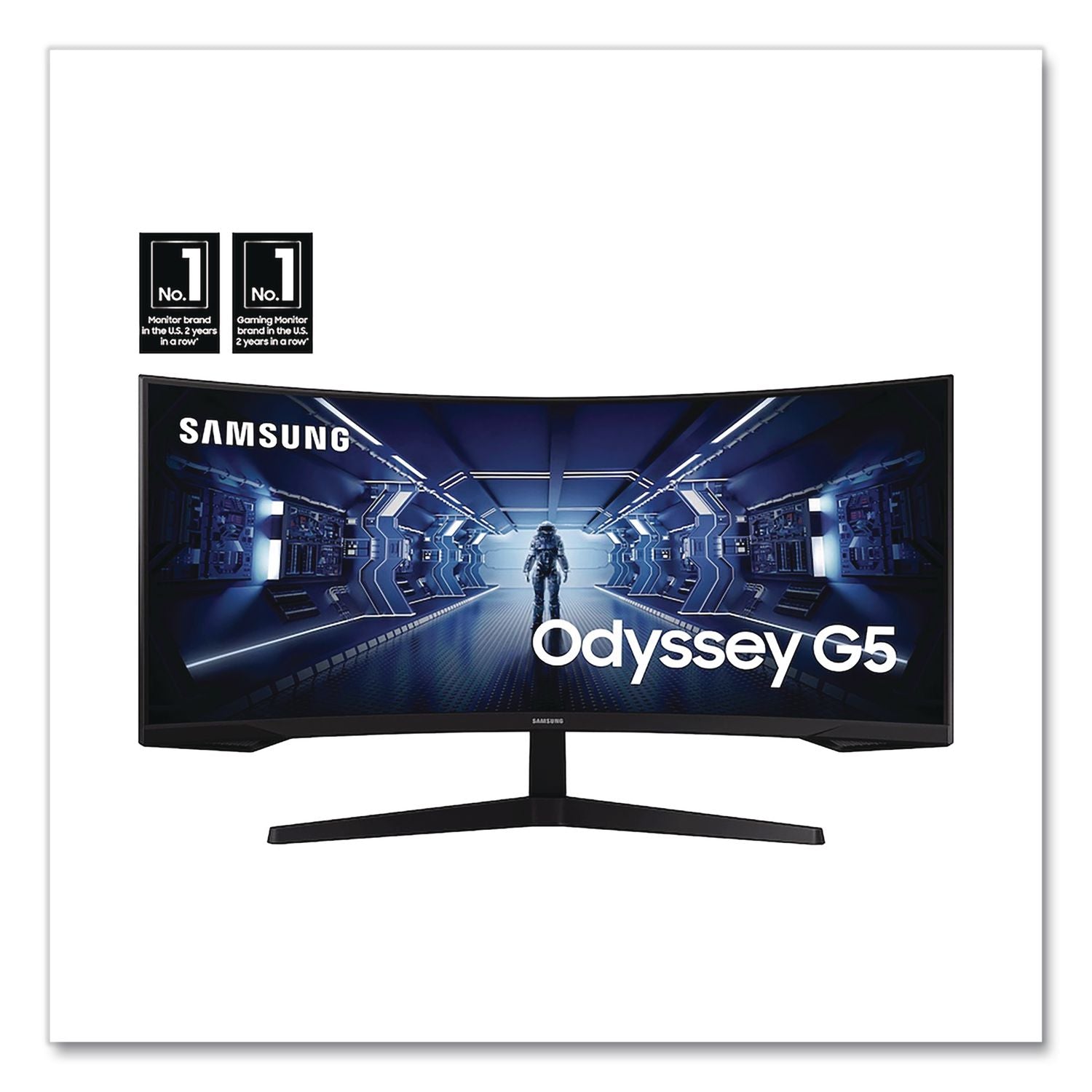 Odyssey G5 Curved WQHD LED Gaming Monitor, 34" Widescreen, VA Panel, 3440 Pixels X 1440 Pixels