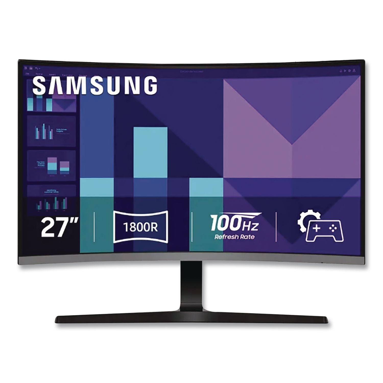 S3 Curved FHD LED Monitor, 27" Widescreen, VA Panel, 1920 Pixels X 1080 Pixels