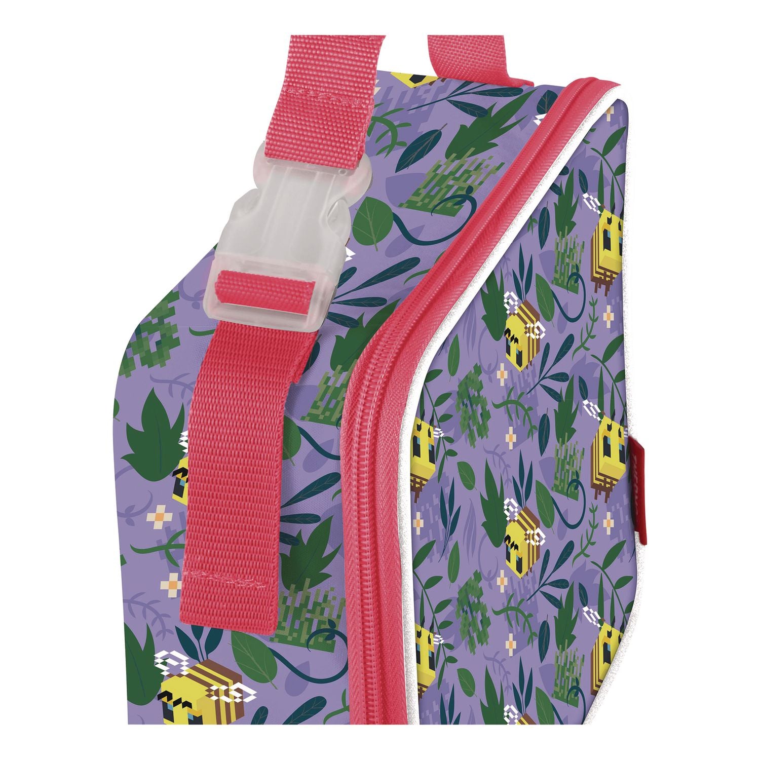 Kids Minecraft Bees Insulated Soft Lunch Bag, 9.5 X 3.75 X 7.5, Multicolor Minecraft Bee Artwork