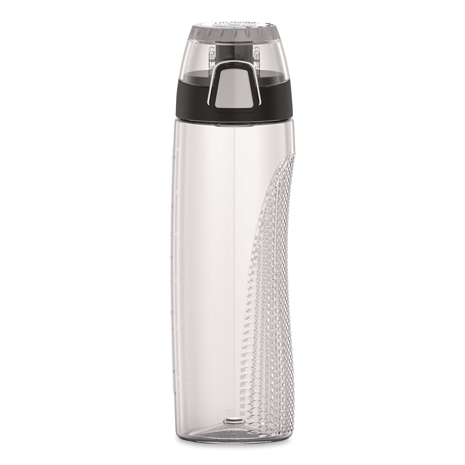 Tritan Plastic Hydration Water Bottle With Meter, 24 Oz, Clear