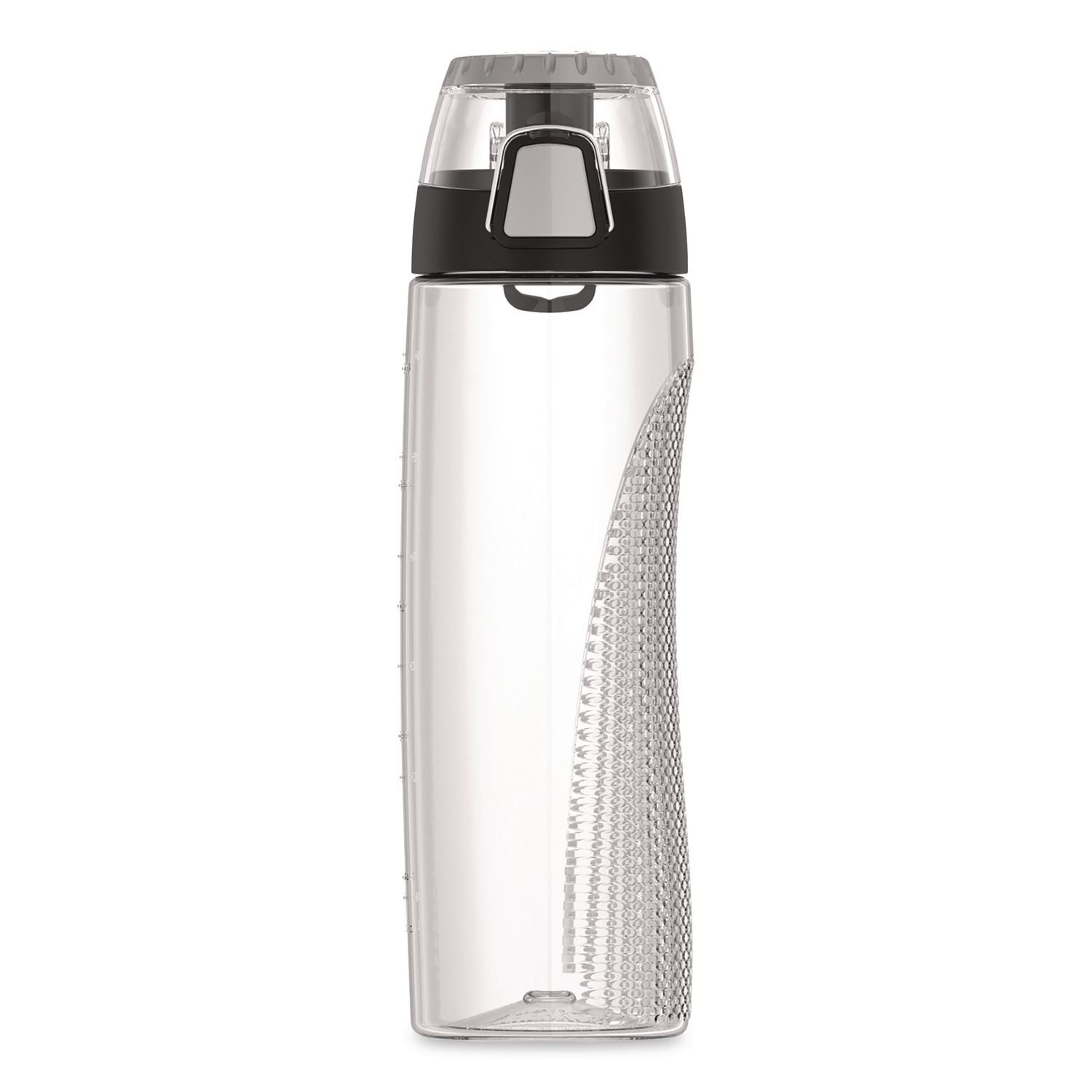 Tritan Plastic Hydration Water Bottle With Meter, 24 Oz, Clear