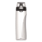 Tritan Plastic Hydration Water Bottle With Meter, 24 Oz, Clear