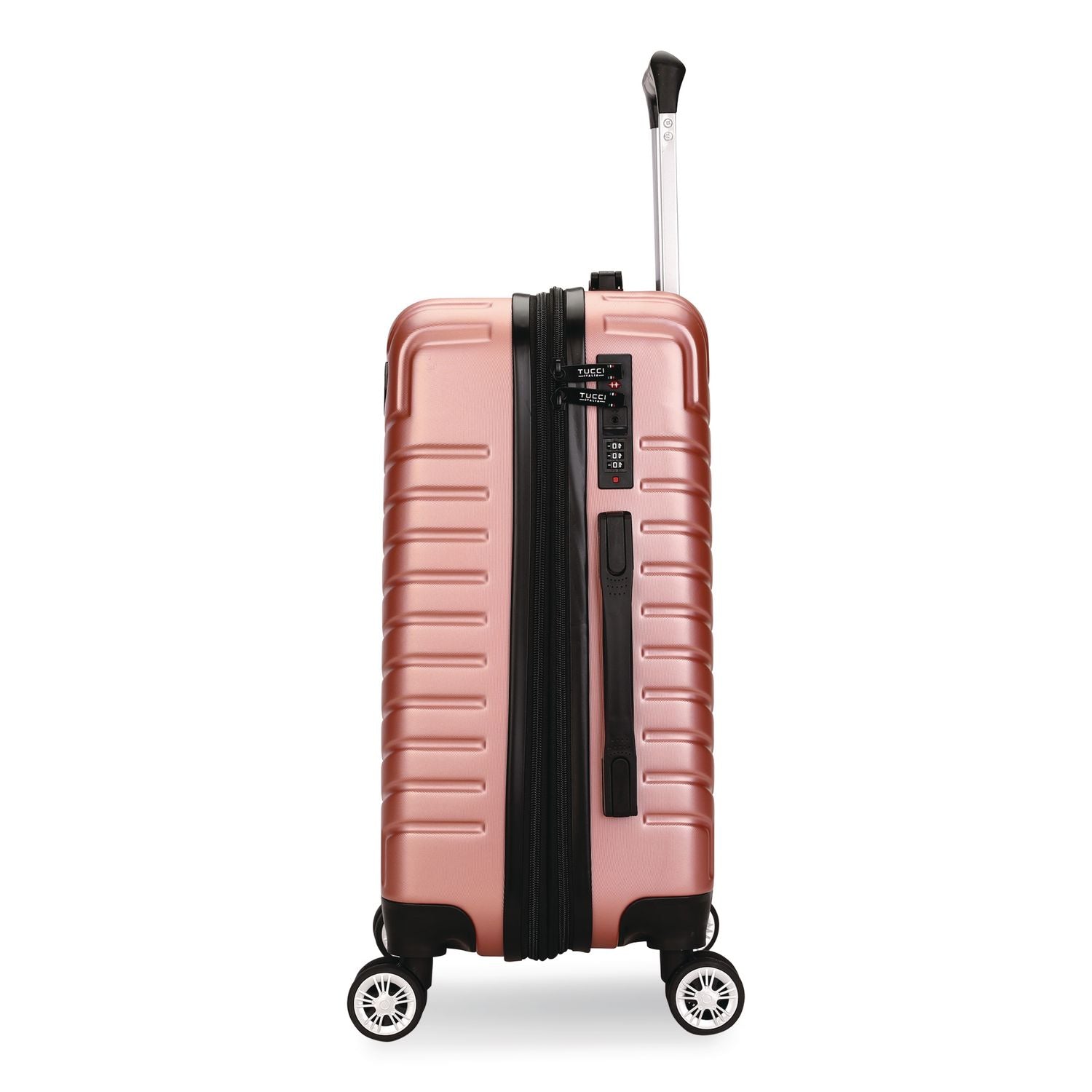 SPETTACOLO Hardside Carry-On Spinner Suitcase, 13.7 X 8.2 X 20, Rose Gold