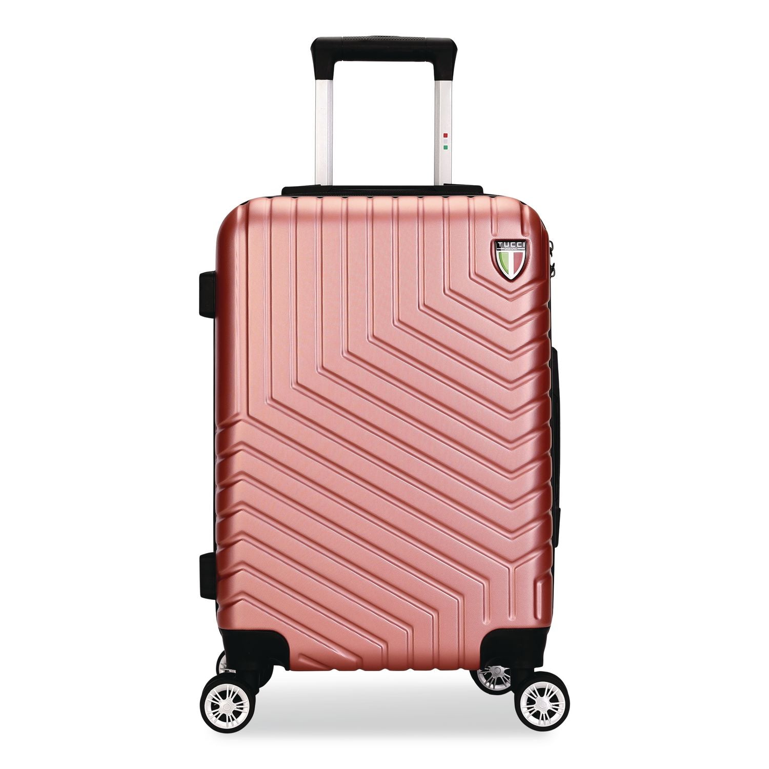 SPETTACOLO Hardside Carry-On Spinner Suitcase, 13.7 X 8.2 X 20, Rose Gold