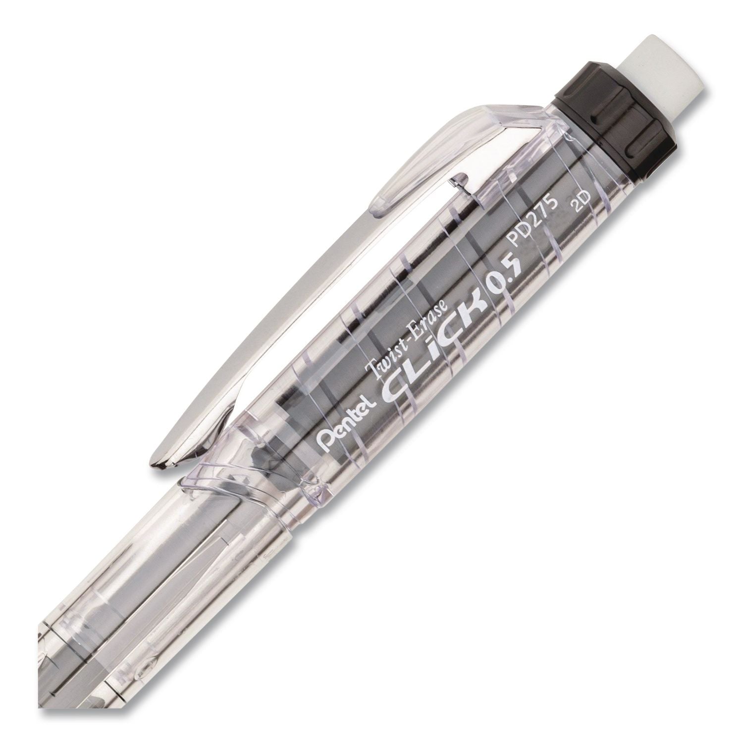 Twist-Erase CLICK Mechanical Pencil, 0.5 Mm, HB (#2), Assorted Barrel Colors, 6/Pack