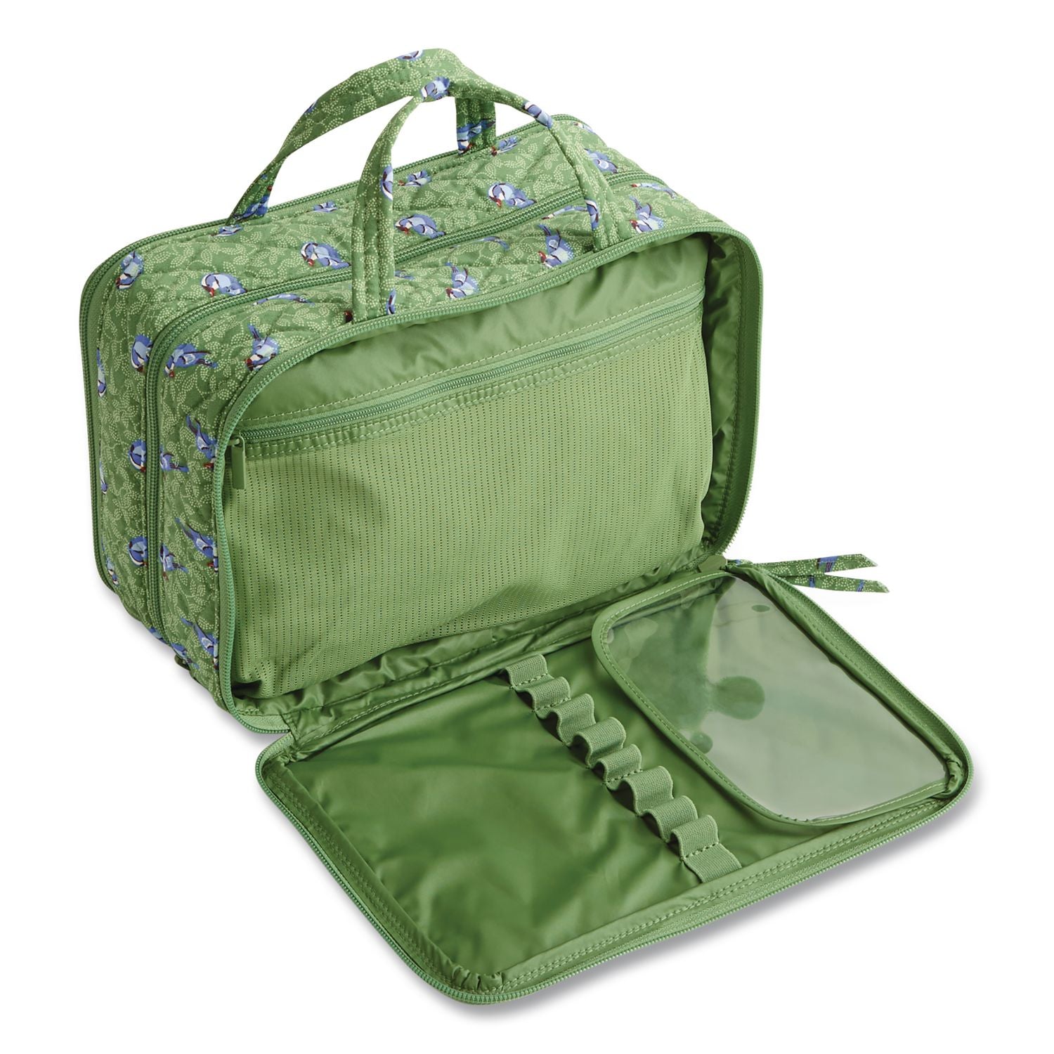 Ultimate Travel Case, 10.75 X 5.5 X 7.25, Green Birds