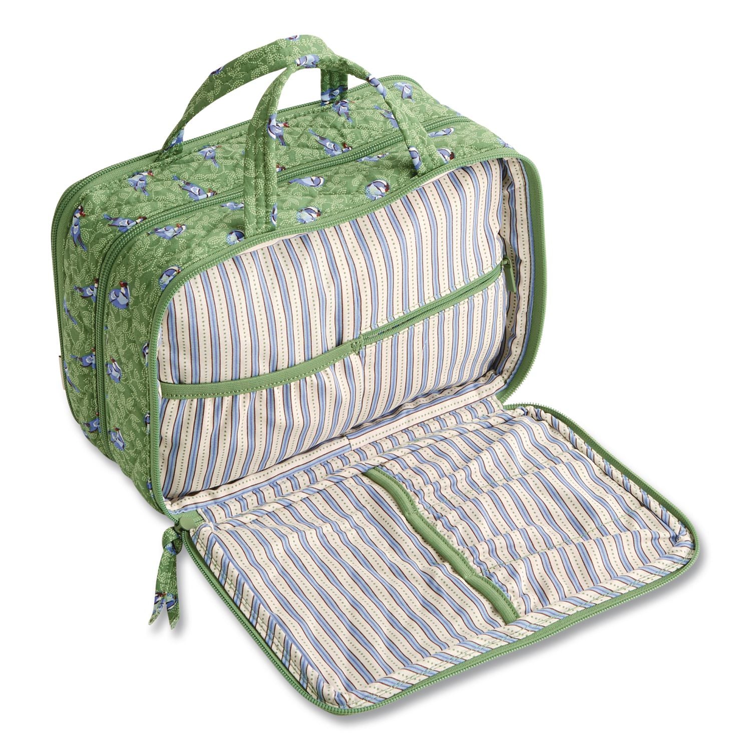 Ultimate Travel Case, 10.75 X 5.5 X 7.25, Green Birds