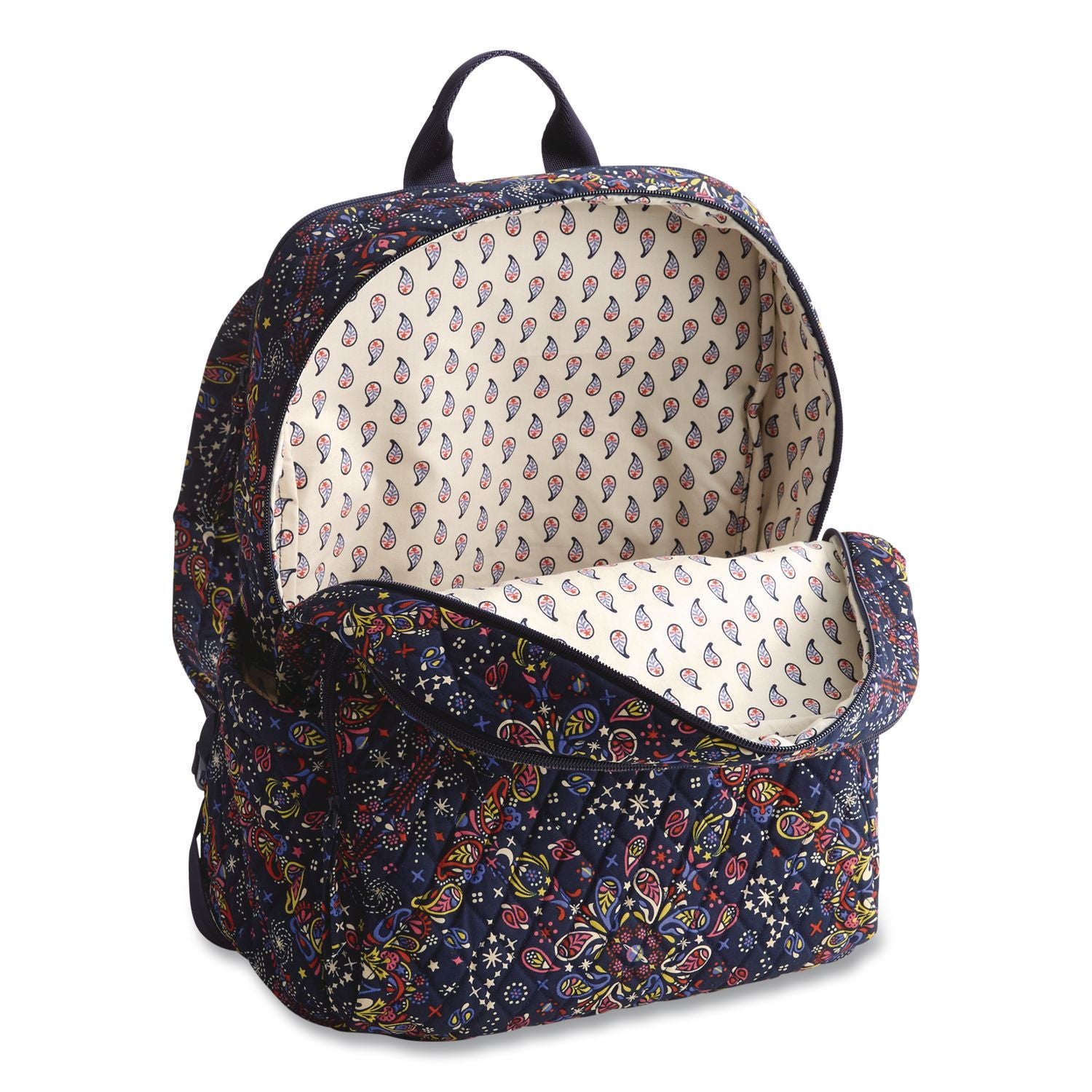 Bancroft Large Premium Cotton Laptop Backpack, Fits Devices Up To 15", 12" X 9" X 16.5", Starry Paisley