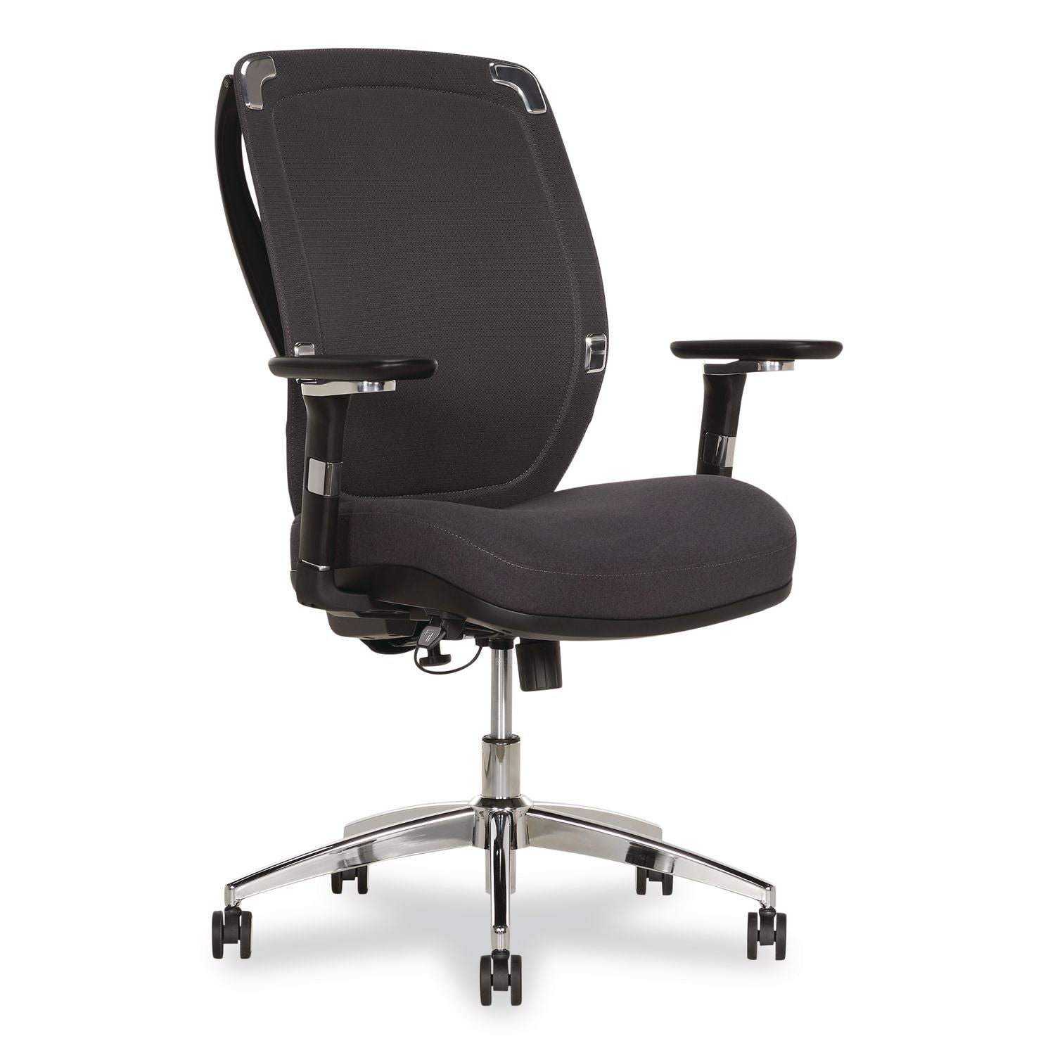 Flex Back Ergonomic Mesh Swivel Task Chair, Supports 275 Lbs, 18.5" To 22.25" Seat Height, Dark Gray Seat/Back, Silver Base
