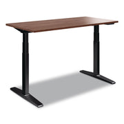 Electric Adjustable Standing Desk With Micro Movements, 55.1" X 27.6" X 25.6" To 51.2", Espresso/Gray
