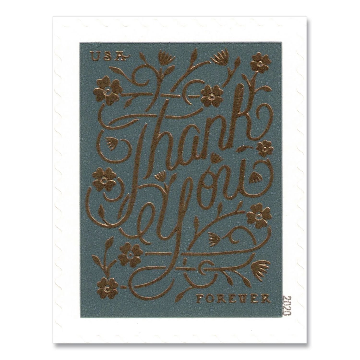 1 Oz First-Class Forever Stamps, Thank You, 100/Pack