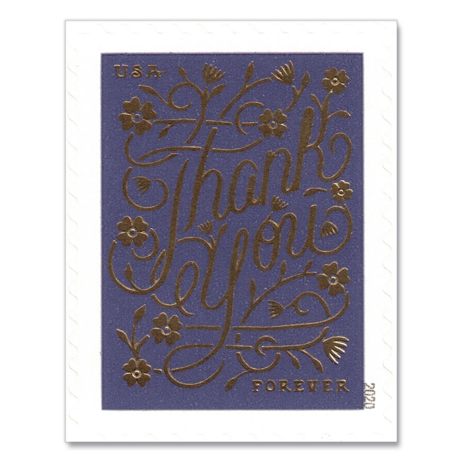 1 Oz First-Class Forever Stamps, Thank You, 100/Pack