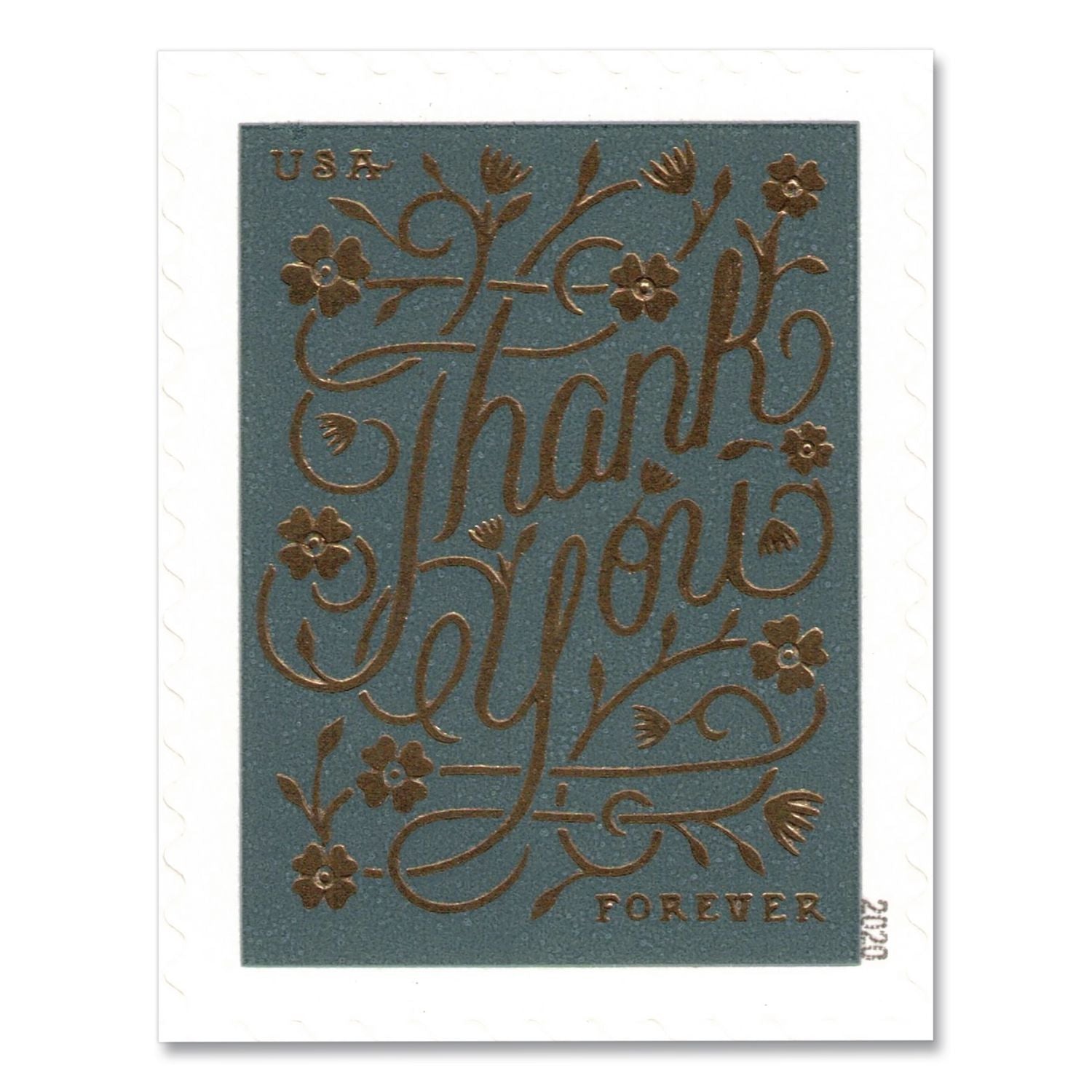 1 Oz First-Class Forever Stamps, Thank You, 20/Pack