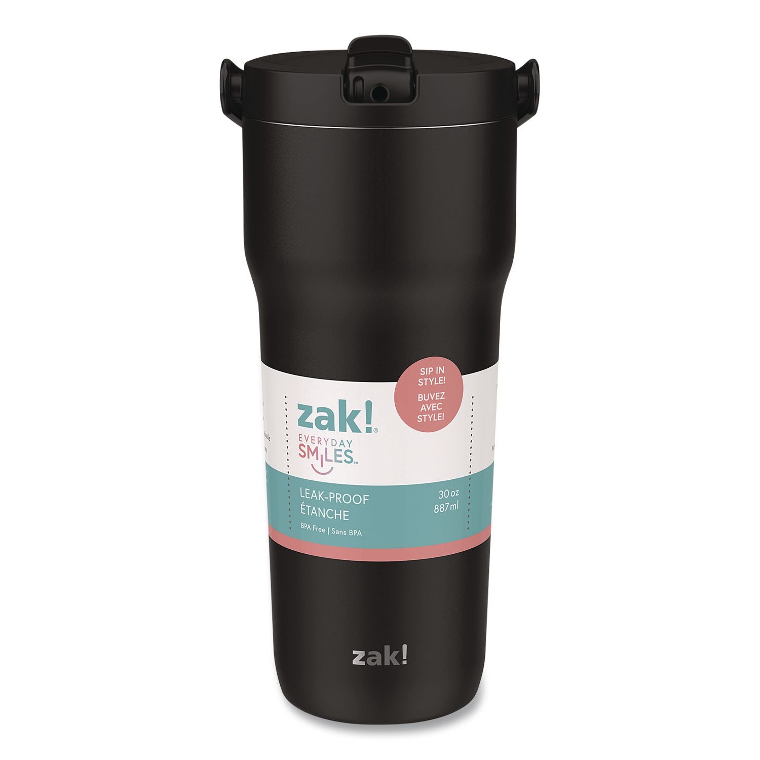 Sutton Stainless Steel Double Wall Insulated Tumbler, 30 Oz, Ebony