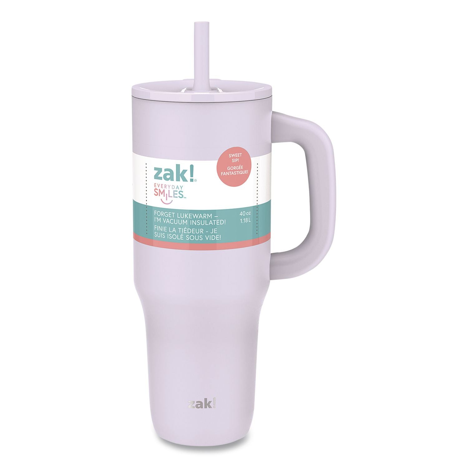 Sutton Stainless Steel Double Wall Insulated Tumbler, 40 Oz, Smoky Lilac