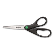 Kleenearth Scissors, 8" Long, 3.25" Cut Length, Straight Black Handle, 120/Carton