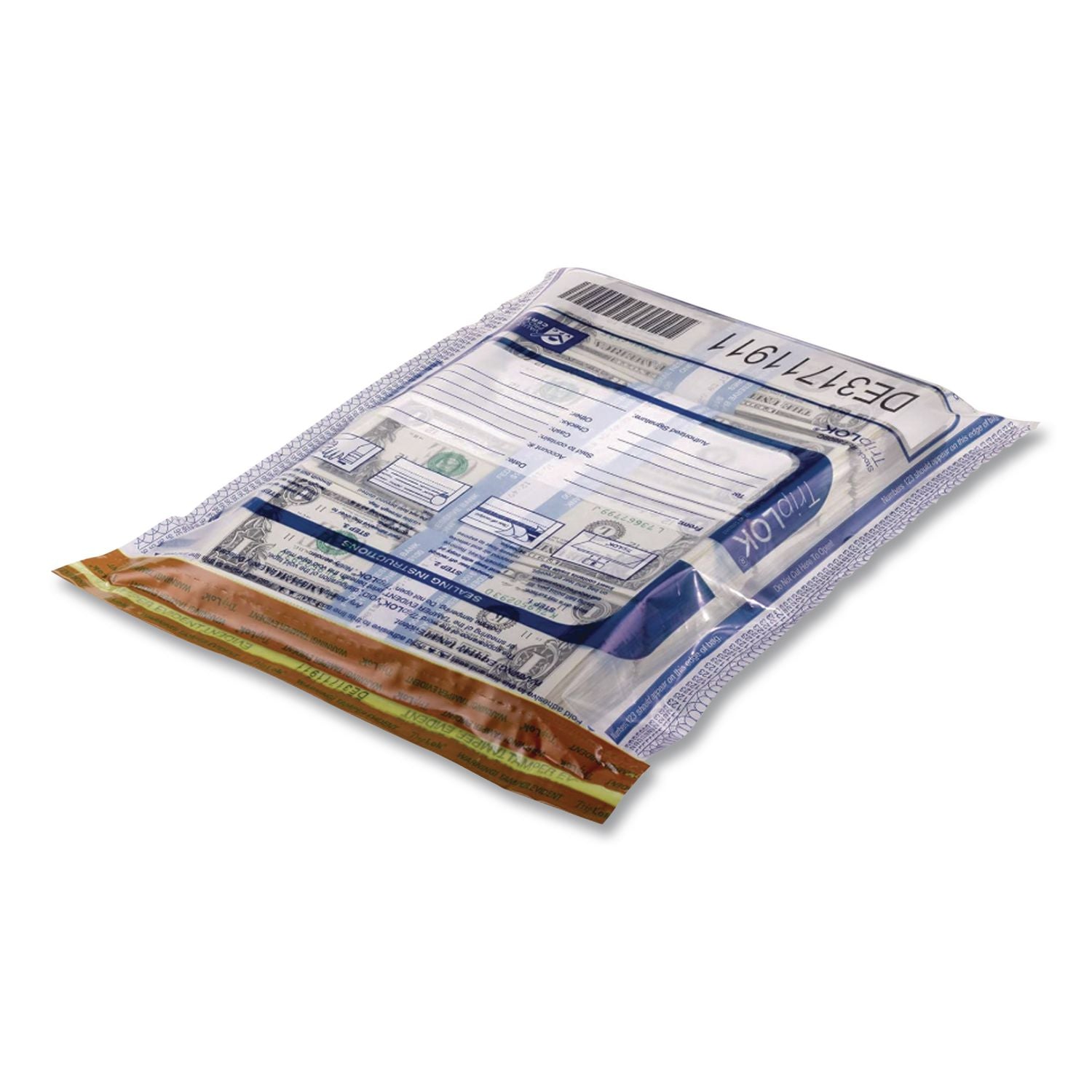Deposit Bag, Plastic, 15" X 20", Clear, 50/Pack