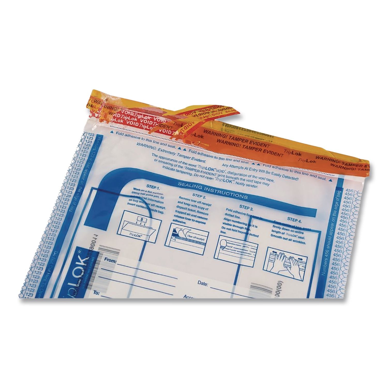 Deposit Bag, Plastic, 19" X 23", Clear, 50/Pack