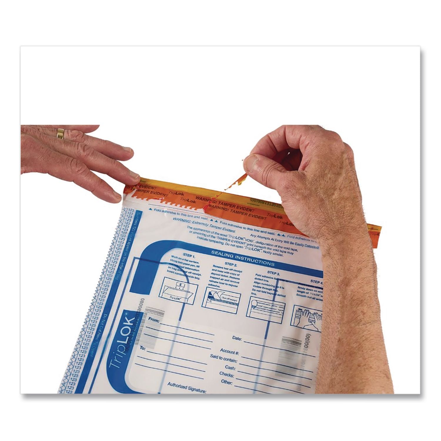 Deposit Bag, Plastic, 19" X 23", Clear, 50/Pack